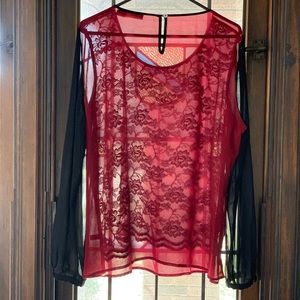 Sheer lacy top